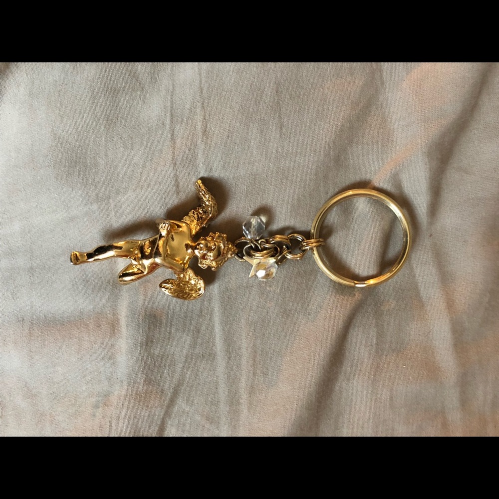 kirks folly cherub angel keychain